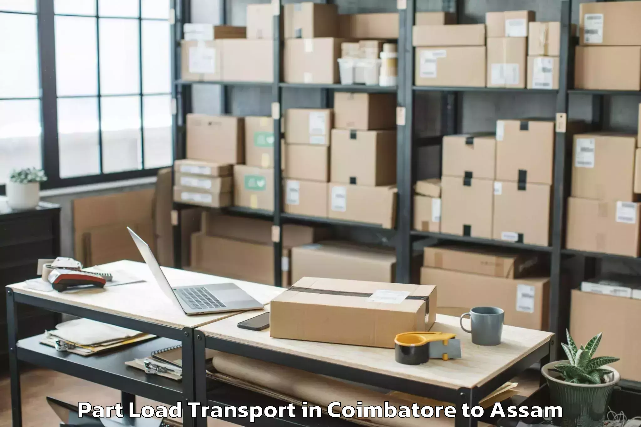 Get Coimbatore to Sipajhar Part Load Transport